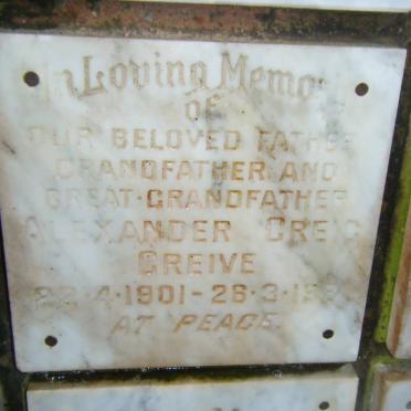 GREIVE Alexander Greig 1901-1981