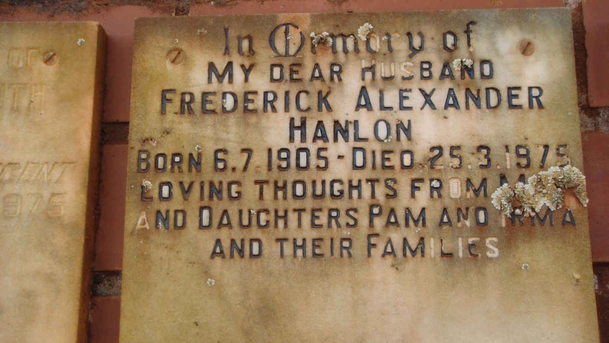 HANLON Frederick Alexander 1905-1975