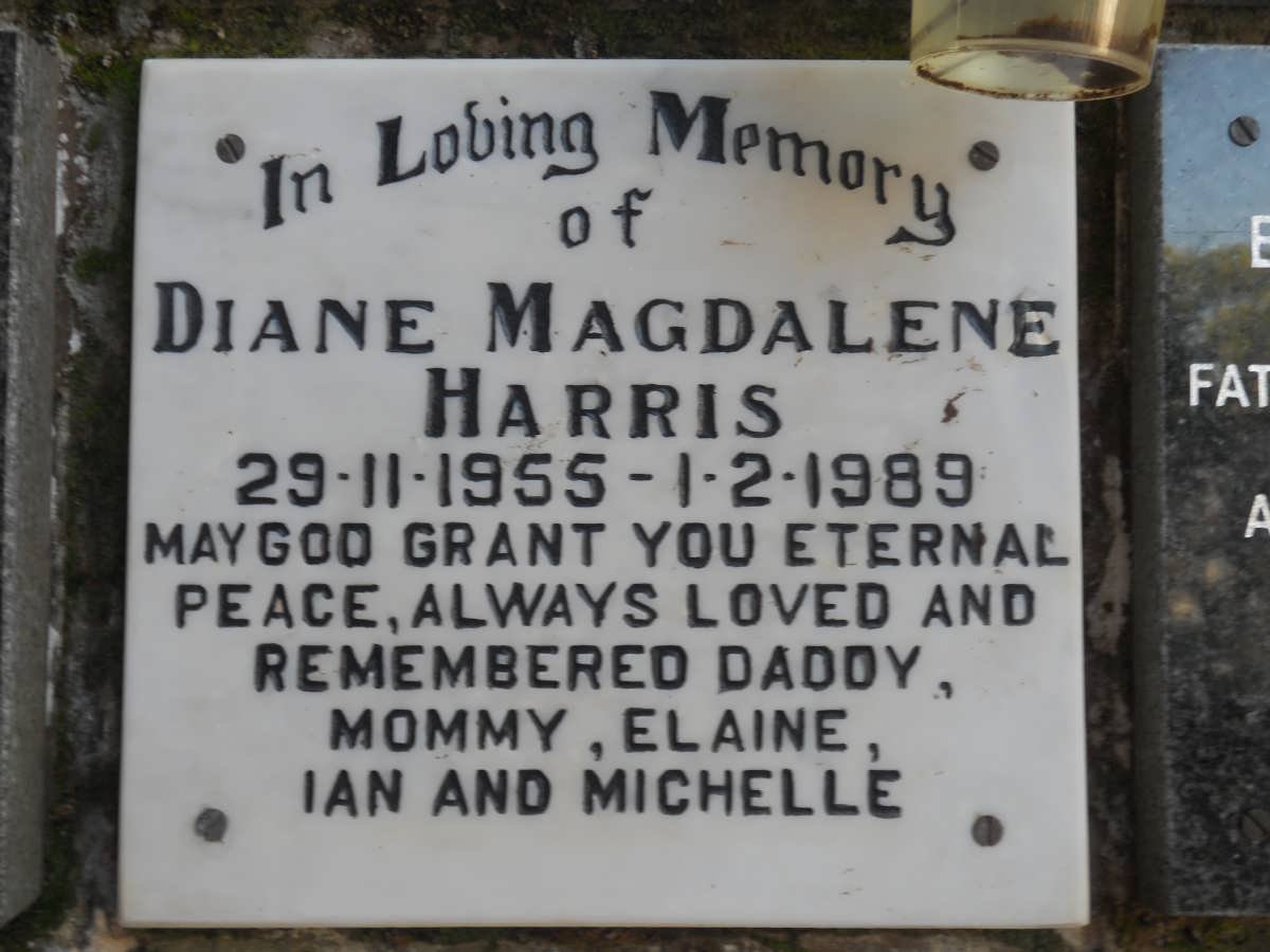 HARRIS Diane Magdalene 1955-1989
