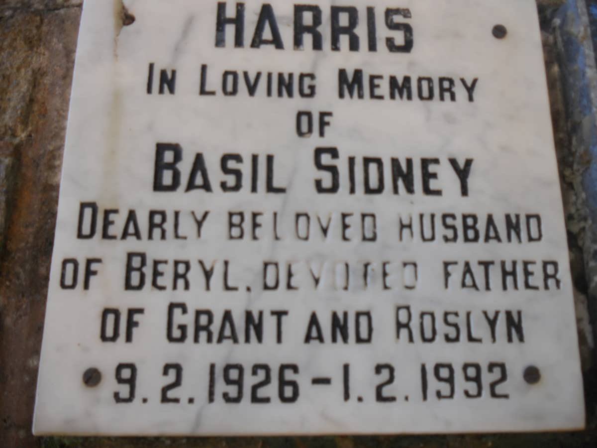 HARRIS Basil Sidney 1926-1992