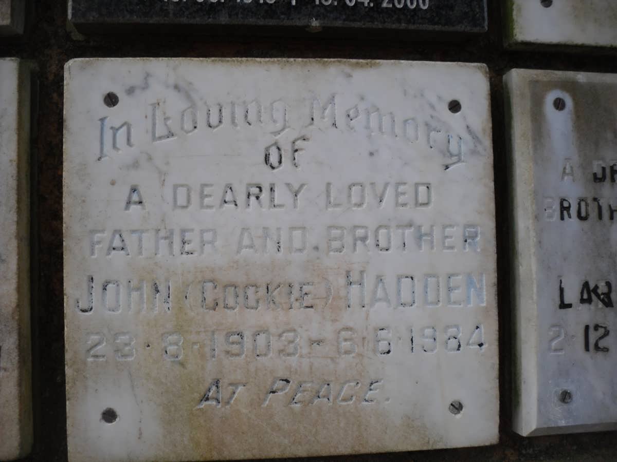 HADDEN John 1903-1984