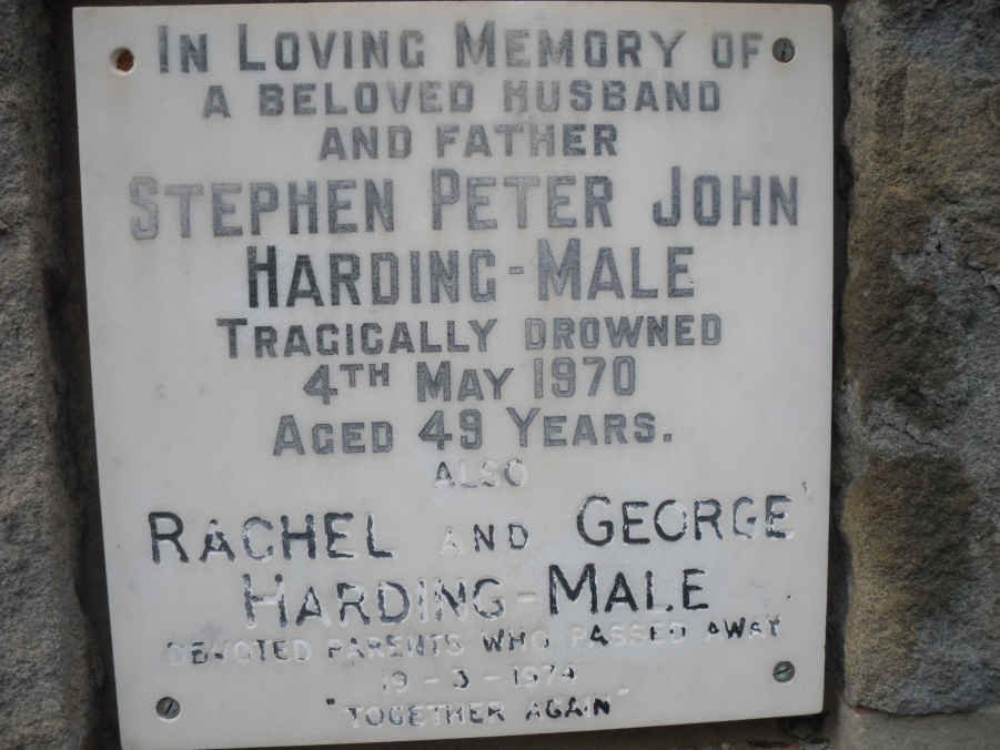 HARDING-MALE Stephen Peter John -1970 :: HARDING-MALE George &amp; Rachel -1974