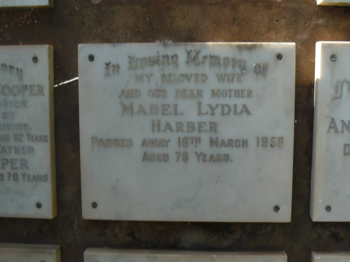 HARBER Mabel Lydia -1958