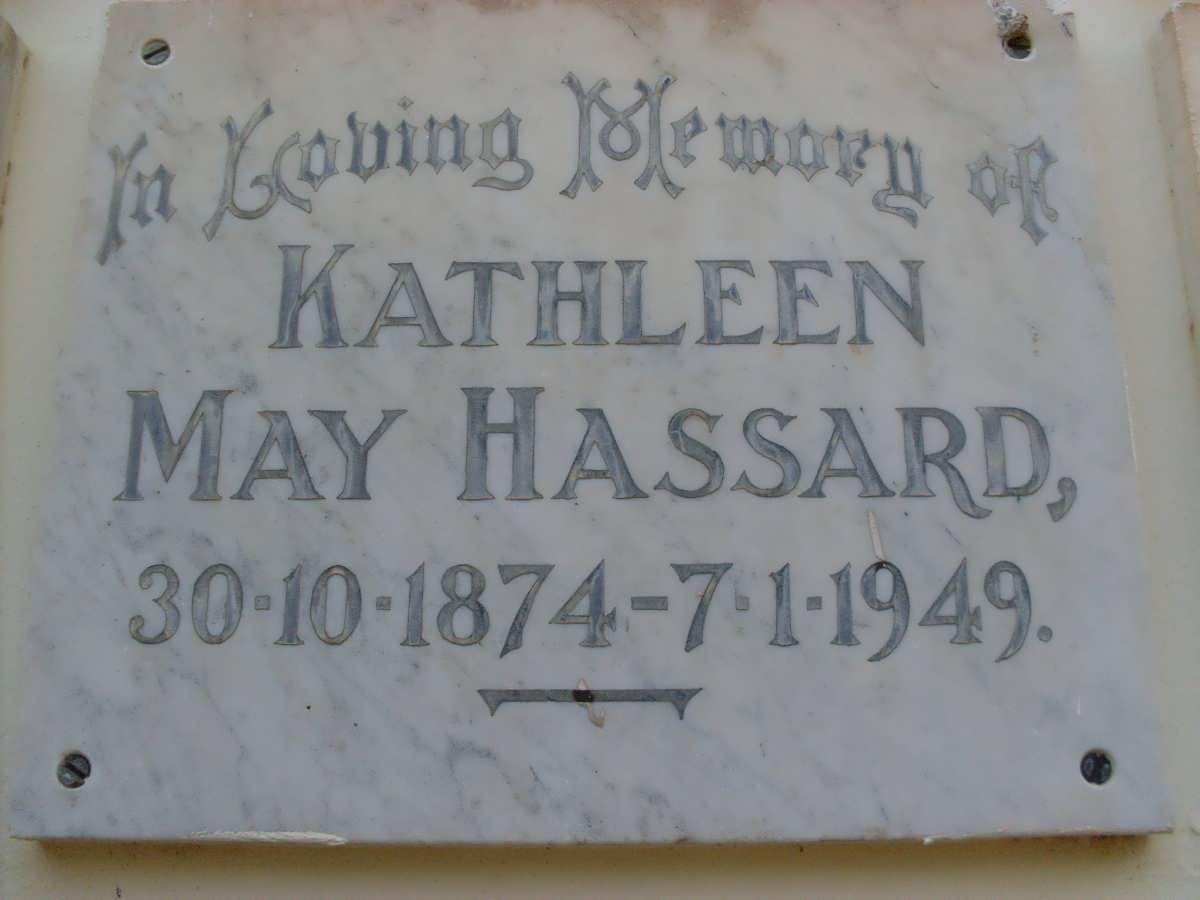 HASSARD Kathleen May 1874-1949