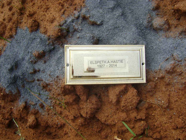 HASTIE Elspeth A. 1927-2014