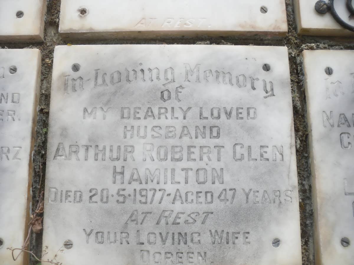 HAMILTON Arthur Robert Glen -1977