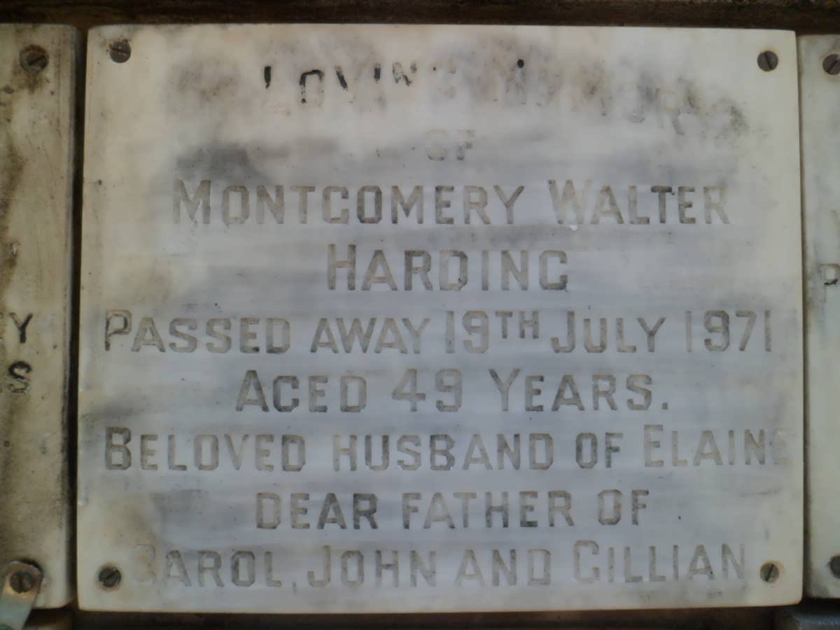 HARDING Montgomery Walter -1971