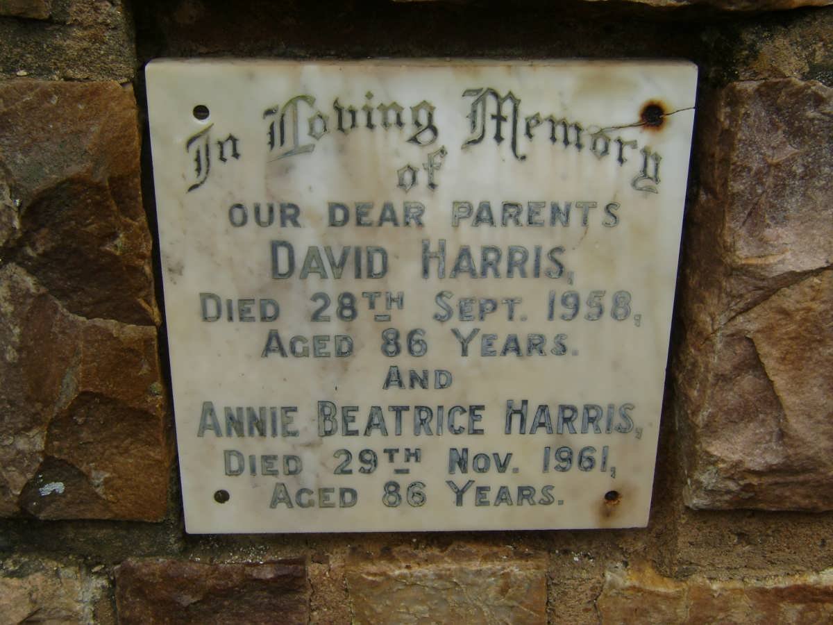 HARRIS David -1958 &amp; Annie Beatrice -1961