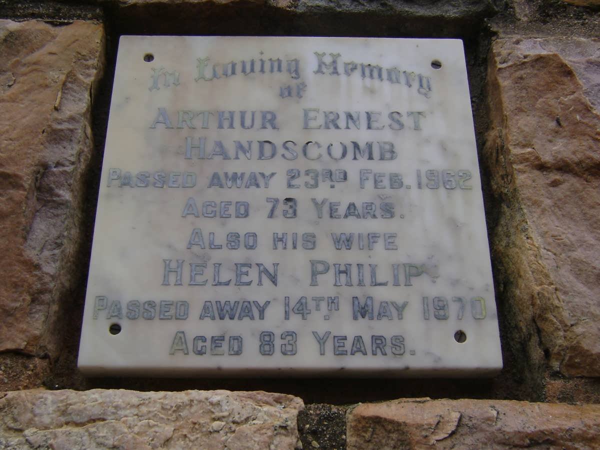 HANDSCOMB Arthur Ernest -1962 &amp; Helen Philip -1970