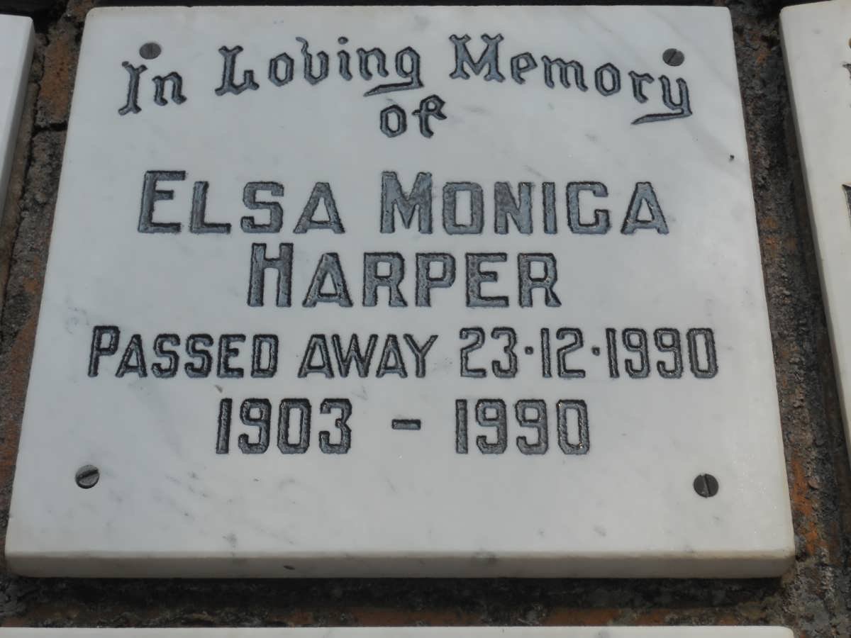 HARPER Elsa Monica 1903-1990