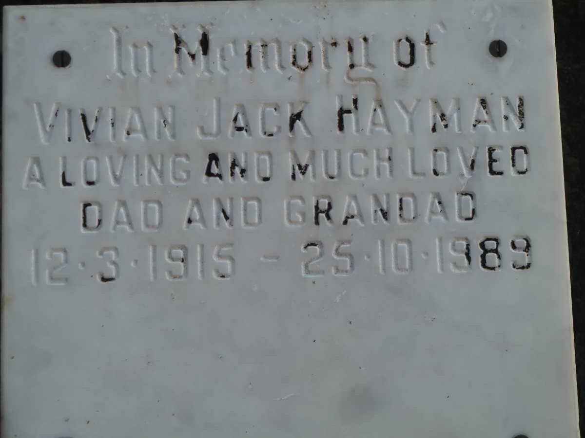 HAYMAN Vivian Jack 1915-1989