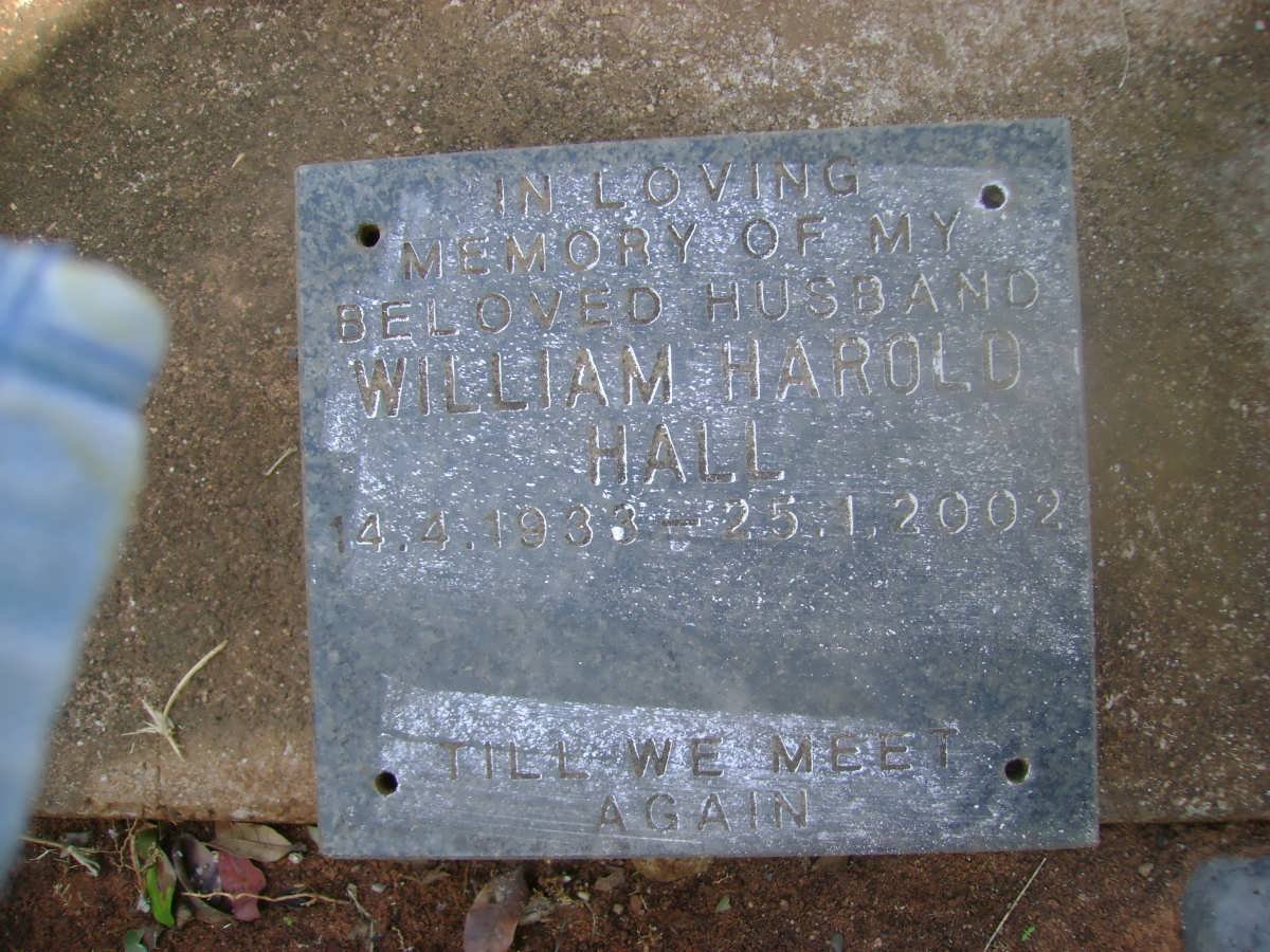 HALL William Harold 1933-2002