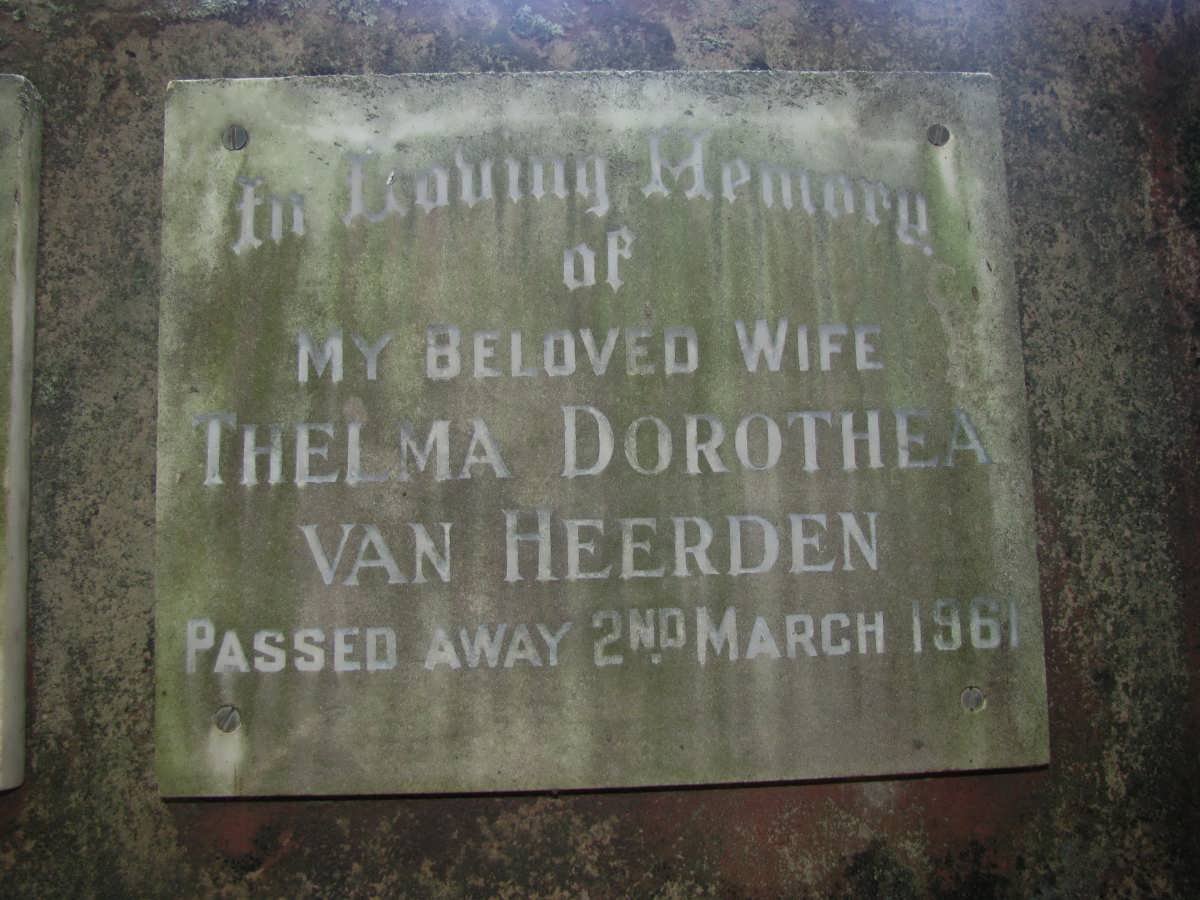HEERDEN Thelma Dorothea, van -1961