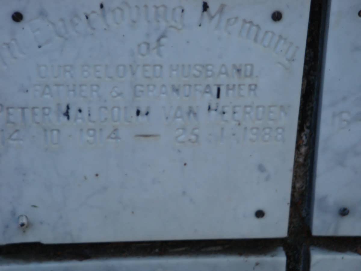 HEERDEN Peter Malcolm, van 1914-1988