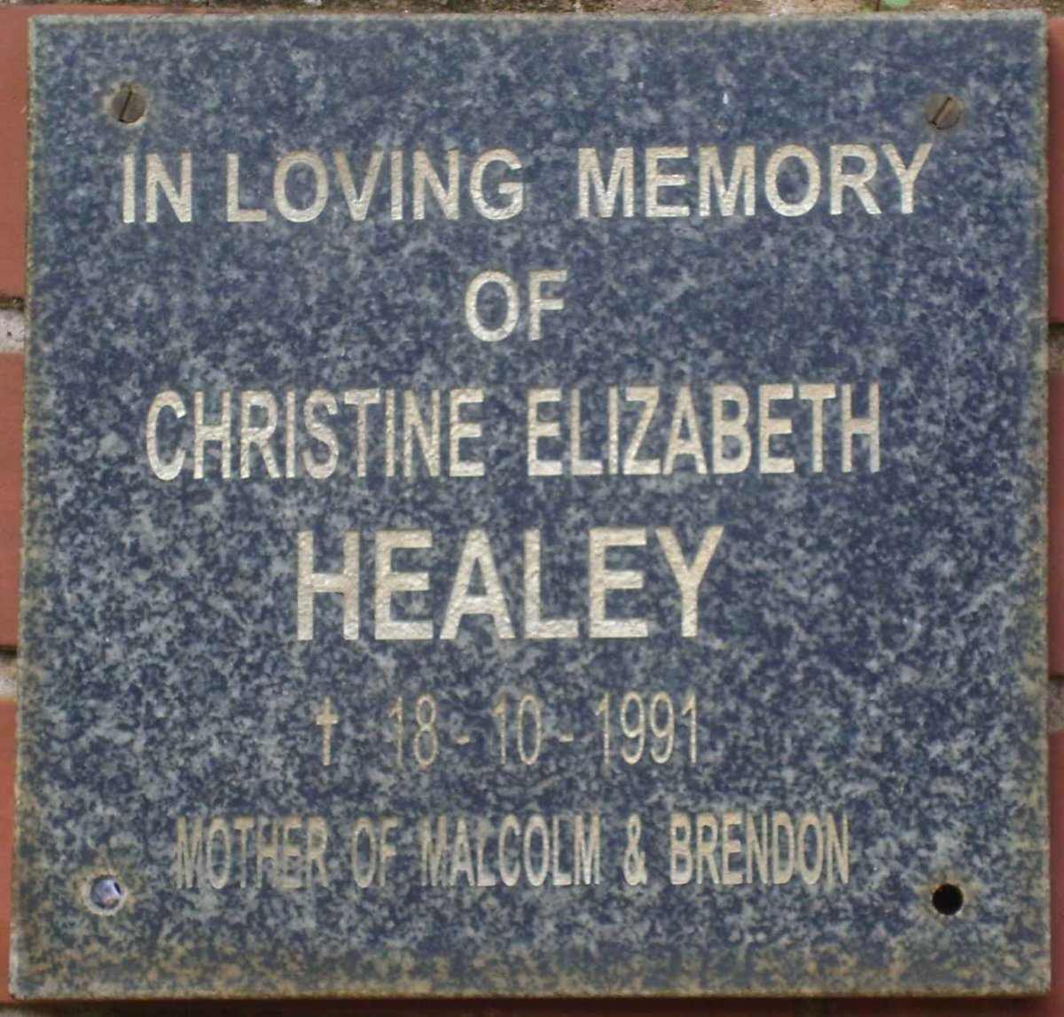 HEALEY Christine Elizabeth -1991