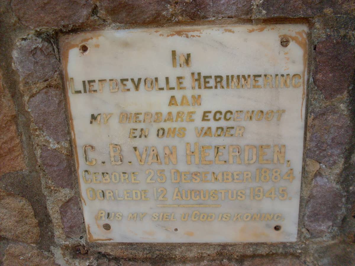 HEERDEN C.B., van 1884-1945