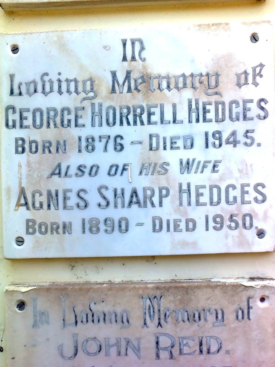 HEDGES George Horrell 1876-1945 &amp; Agnes Sharp 1890-1950