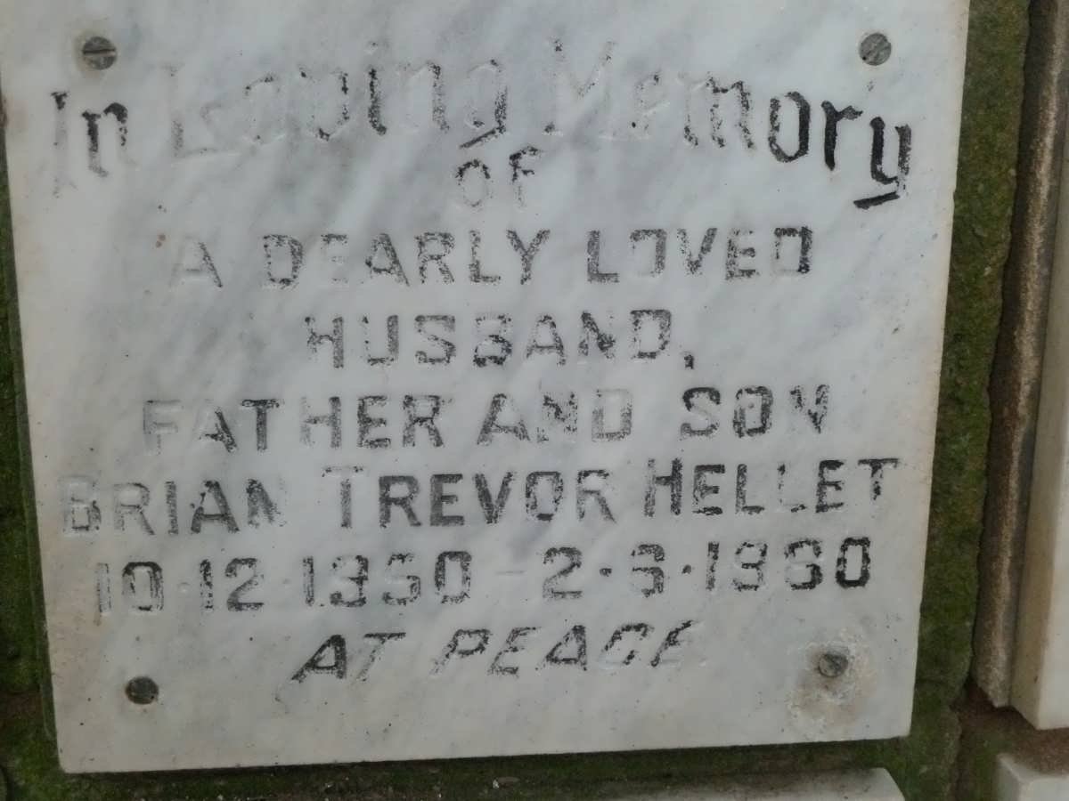 HELLET Brian Trevor 1950-1980