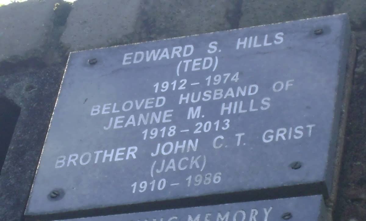 HILLS Edward S. 1912-1974 &amp; Jeanne M. 1918-2013 :: GRIST John C.T. 1910-1986
