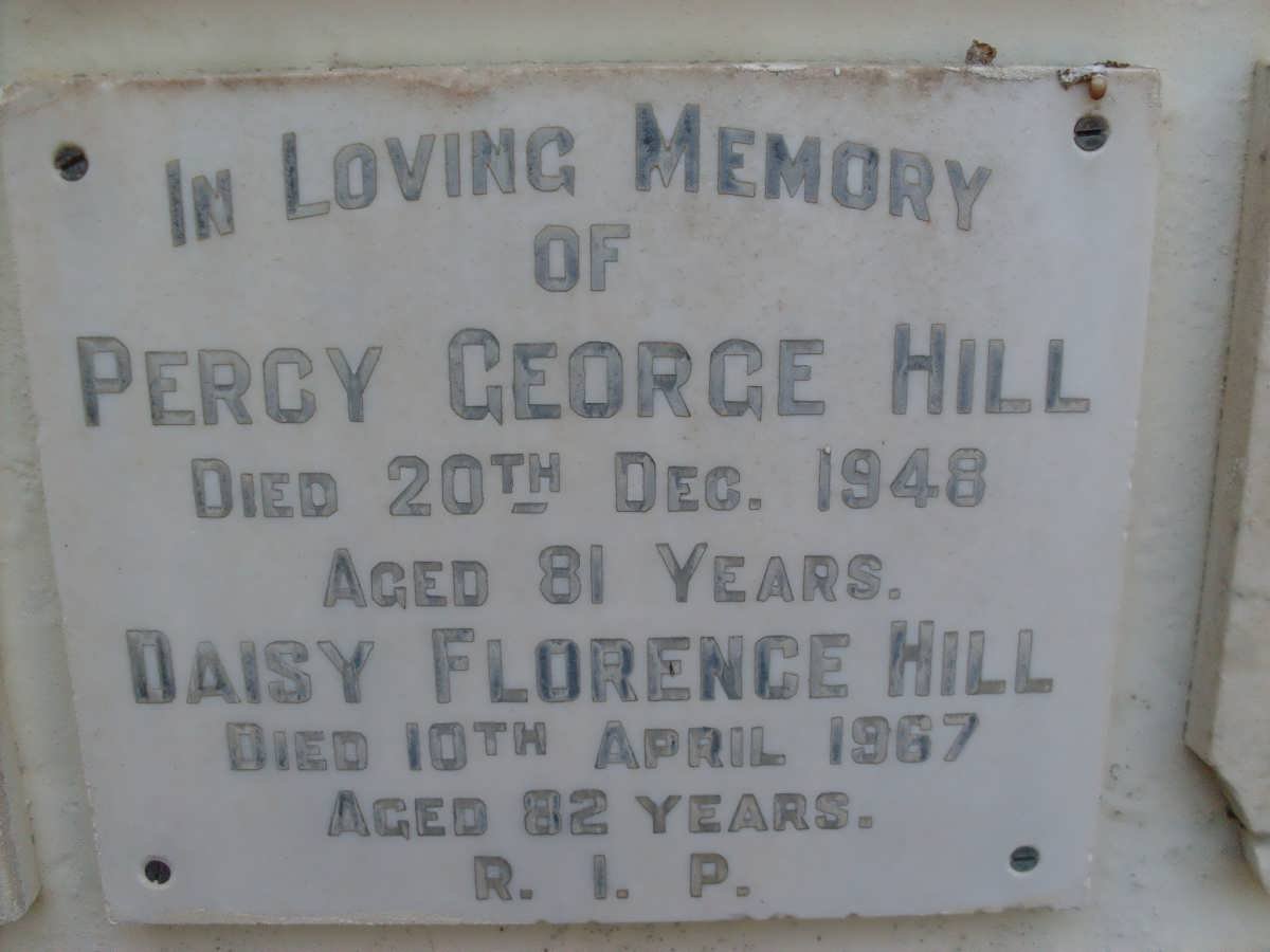 HILL Percy George -1948 &amp; Daisy Florence -1967