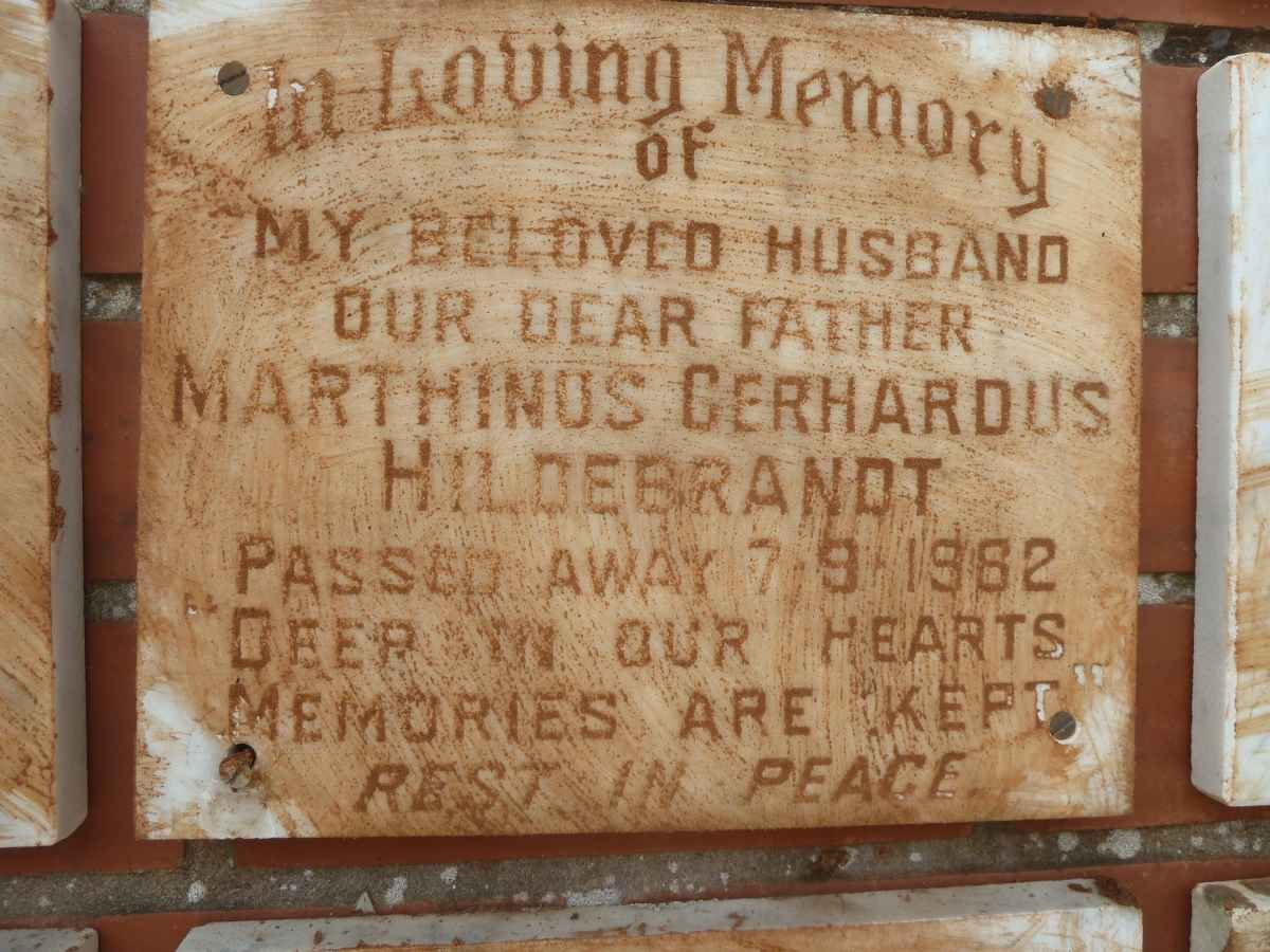 HILDERBRANDT Marthinus Gerhardus -1982