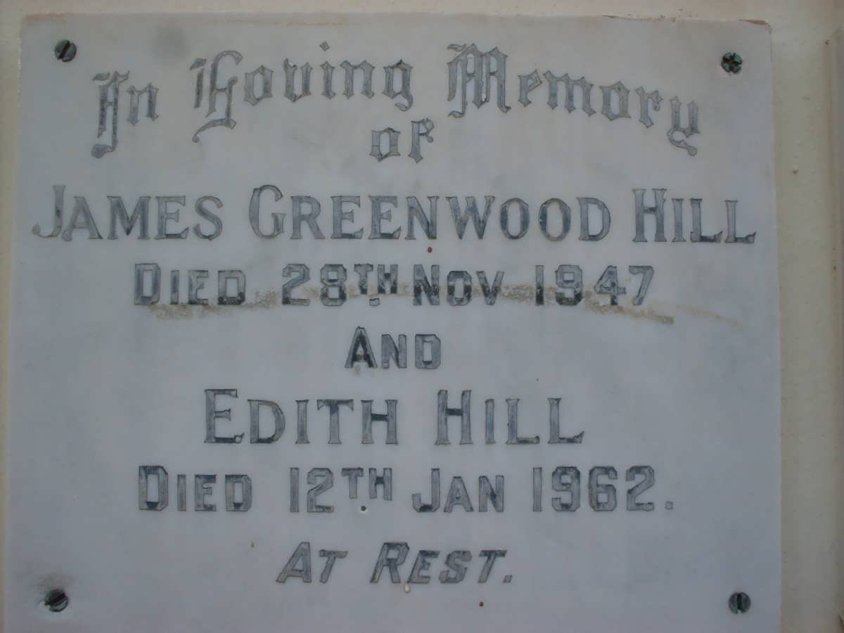HILL James Greenwood -1947 &amp; Edith -1962
