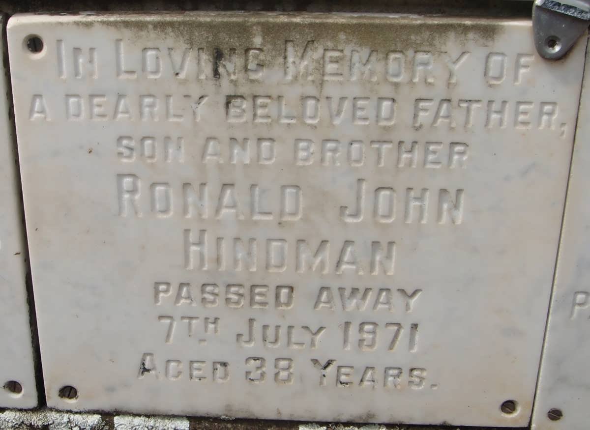 HINDMAN Ronald John -1971