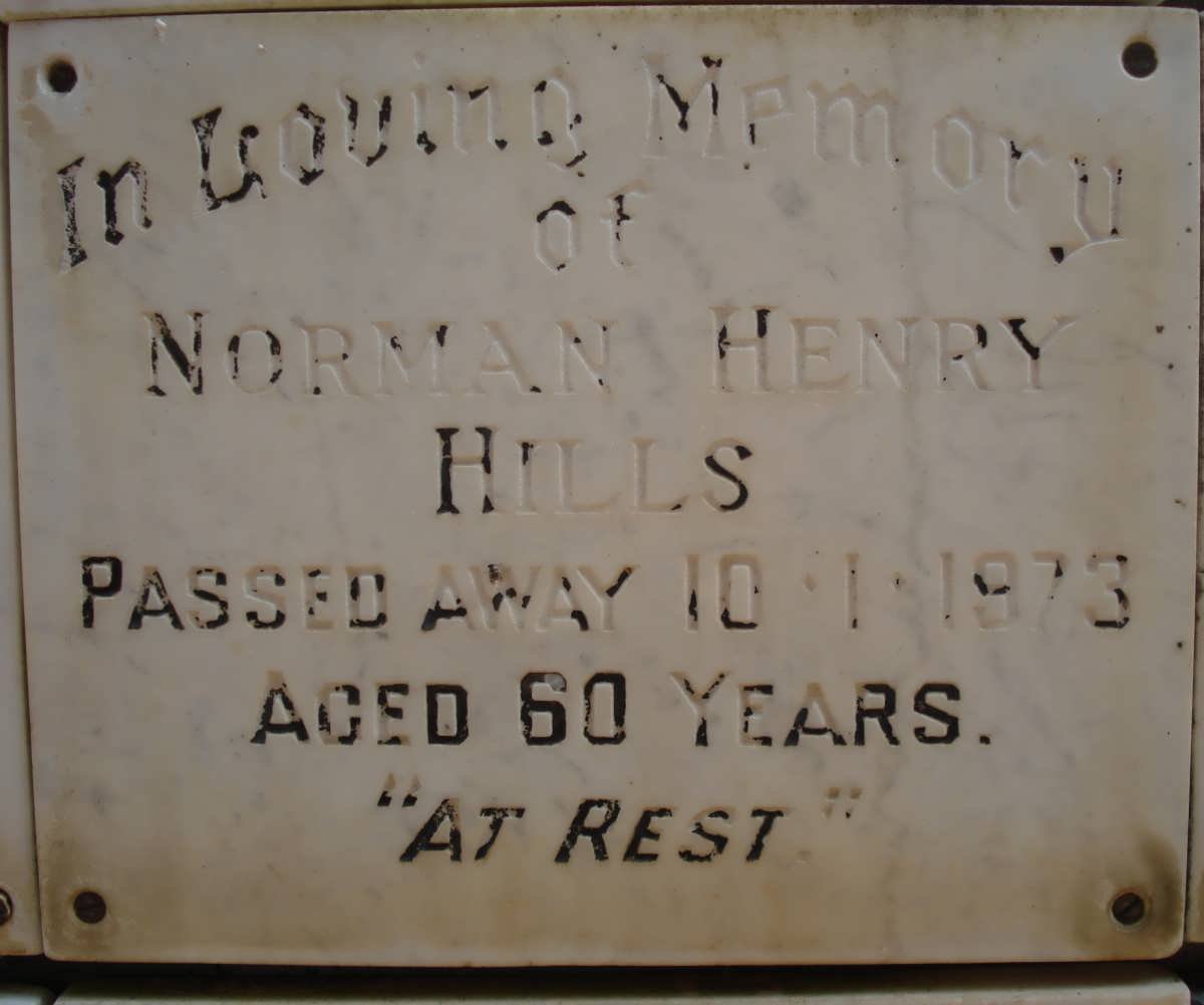 HILLS Norman Henry -1973