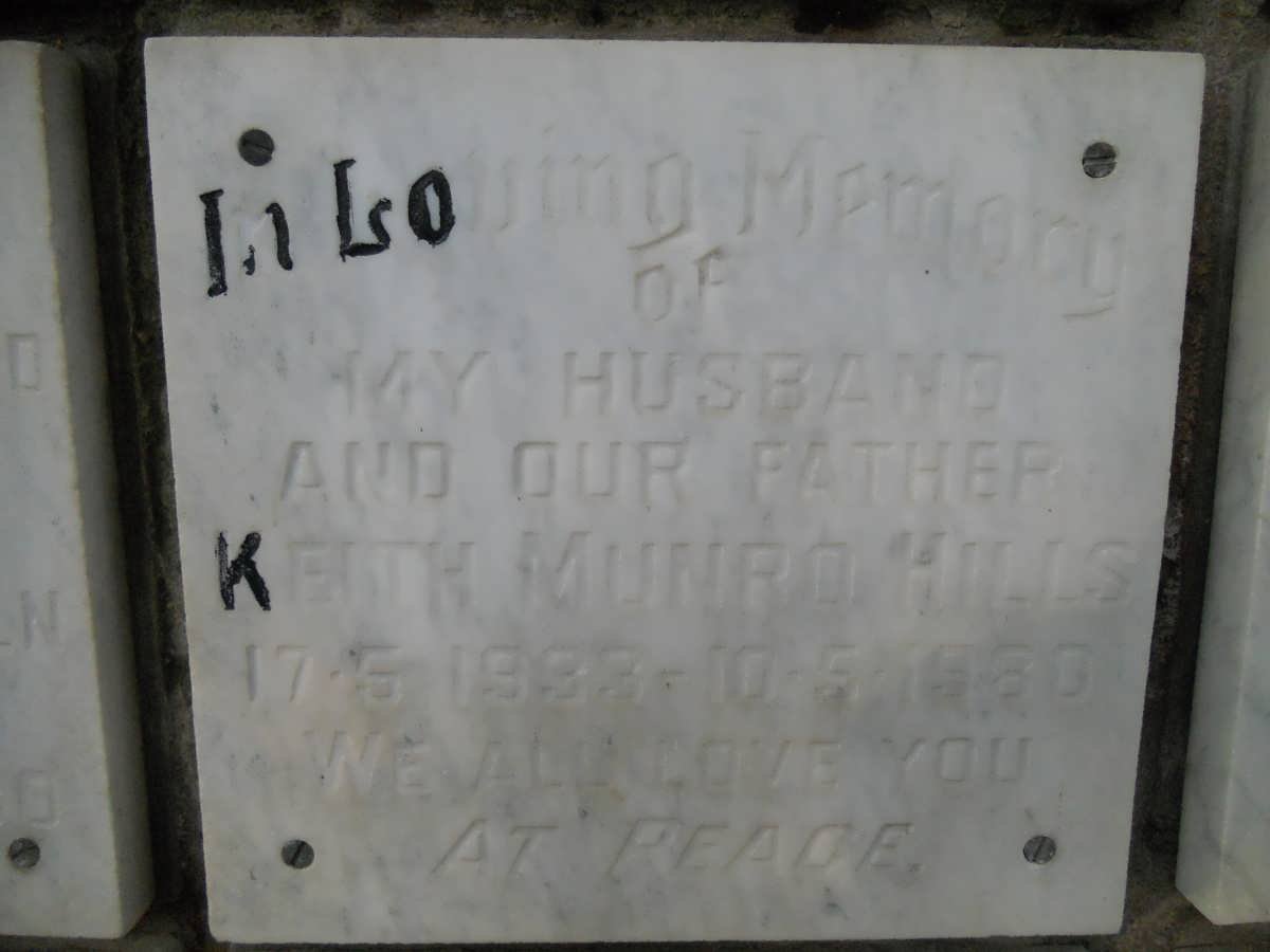 HILLS Keith Munro 1933-1980