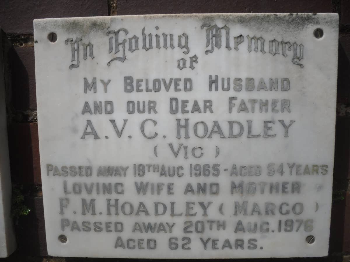 HOADLEY A.V.C. -1965 &amp; F.M. -1976