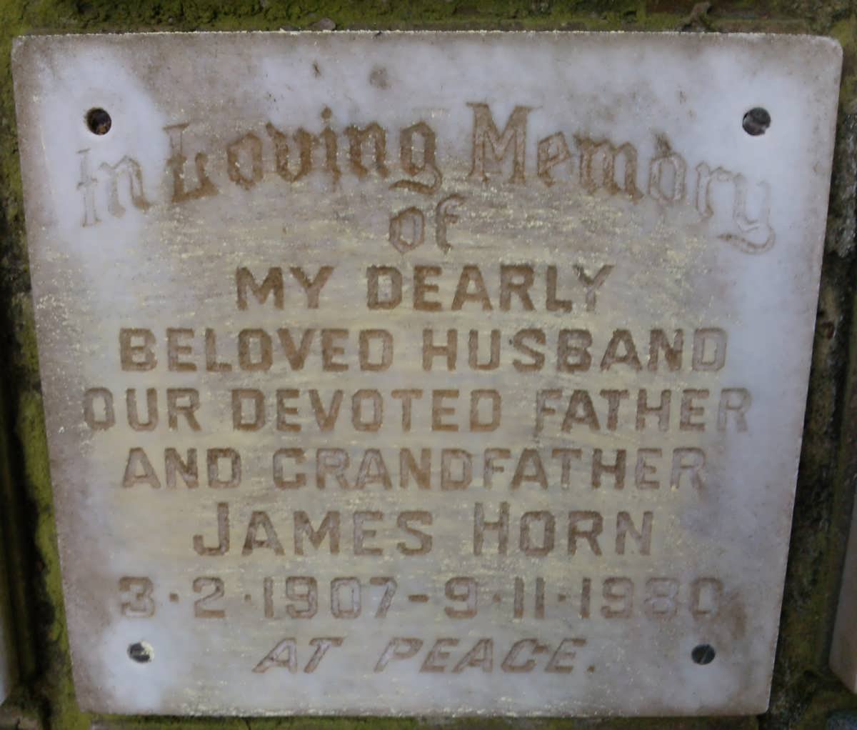 HORN James 1907-1980