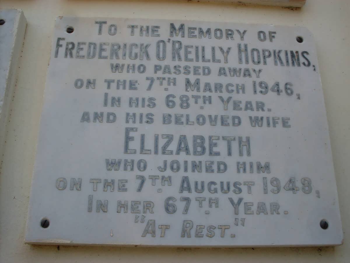 HOPKINS Frederick O'Reilly -1946 &amp; Elizabeth -1948
