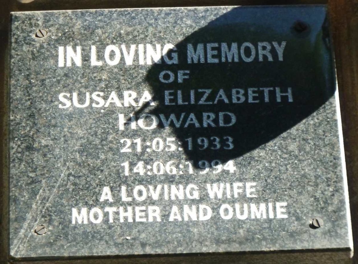 HOWARD Susara Elizabeth 1933-1994
