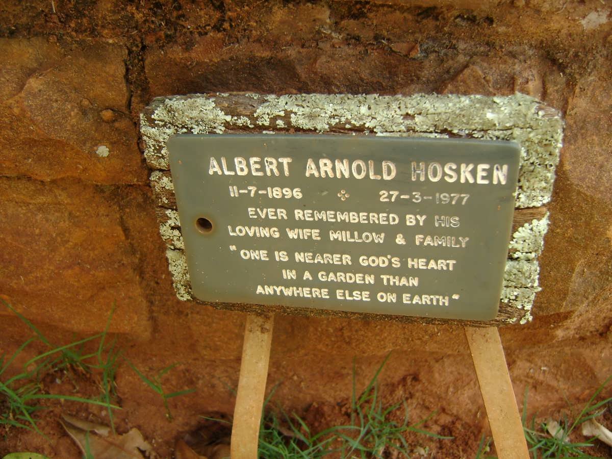 HOSKEN Albert Arnold 1896-1977