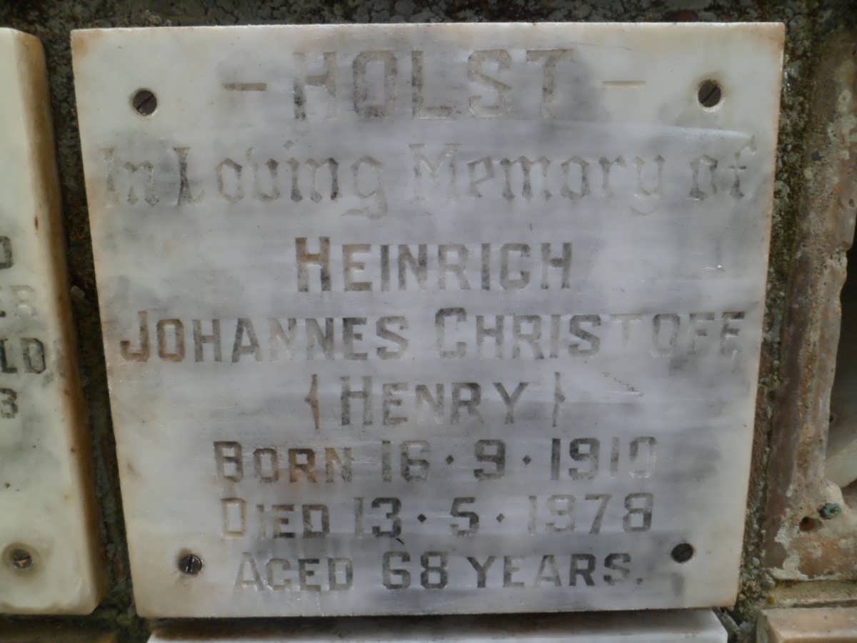 HOLST Heinrich Johannes Christoff 1910-1978