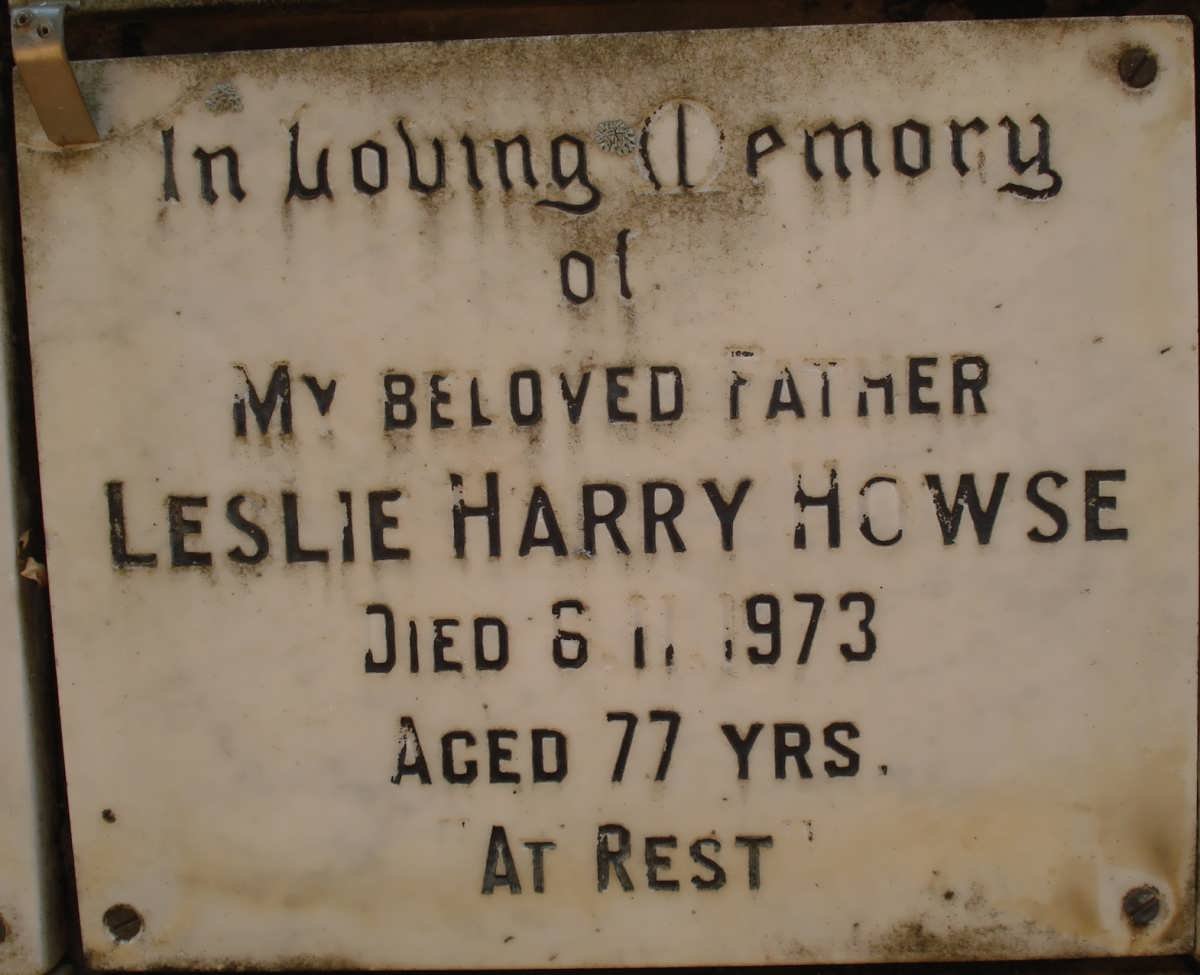 HOWSE Leslie Harry -1973