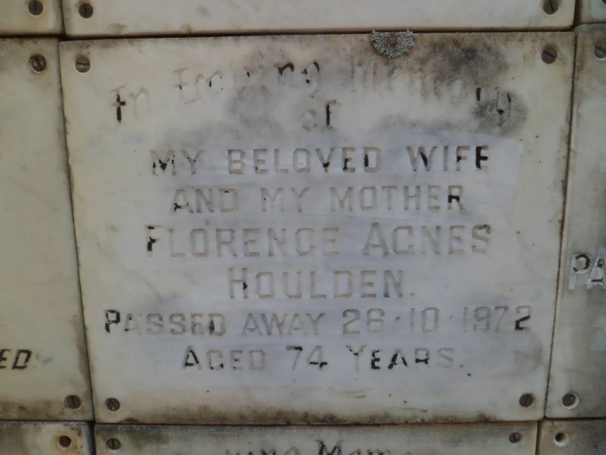 HOULDEN Florence Agnes -1972