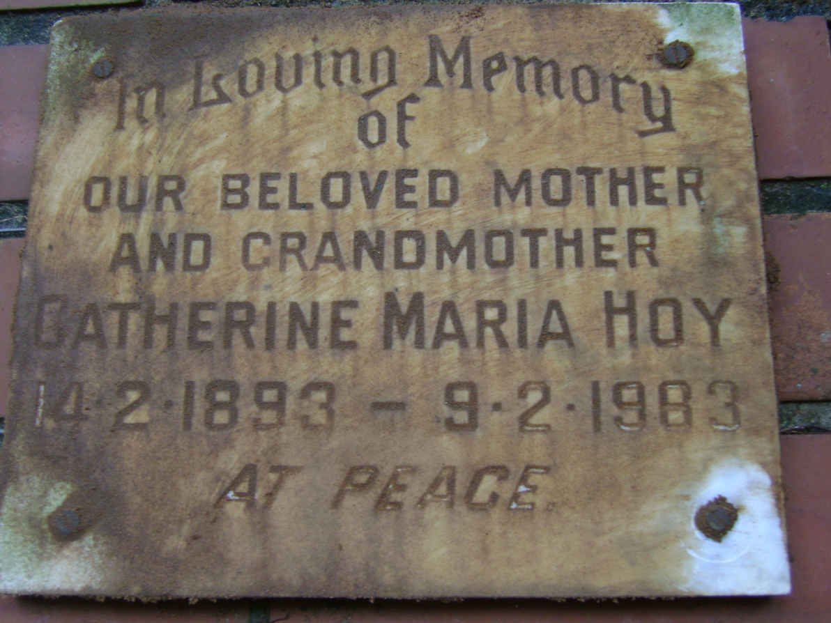 HOY Catherine Maria 1893-1983