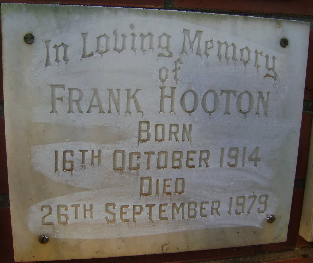 HOOTON Frank 1914-1979