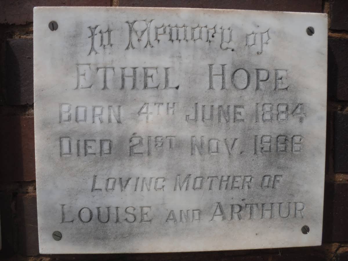 HOPE Ethel 1884-1966