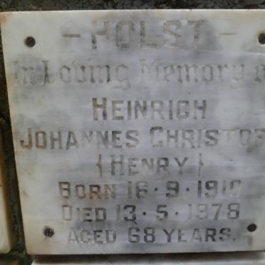 HOLST Heinrich Johannes Christoff 1910-1978