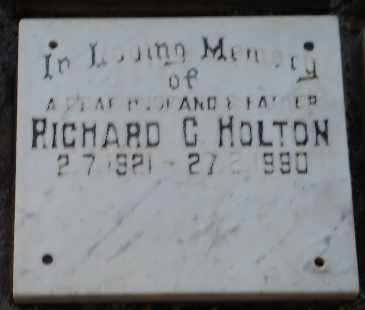 HOLTON Richard C. 1921-1990