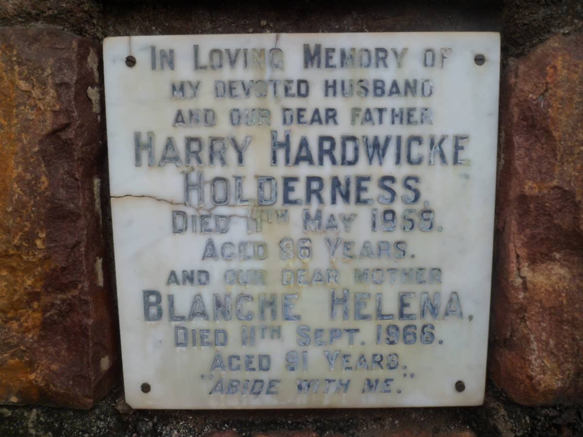 HOLDERNESS Harry Hardwicke -1959 &amp; Blanche Helena -1966