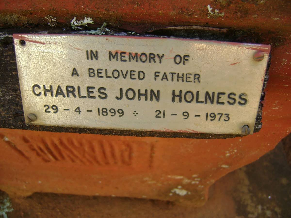 HOLNESS Charles John 1899-1973
