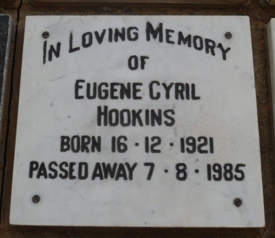 HOOKINS Eugene Cyril 1921-1985