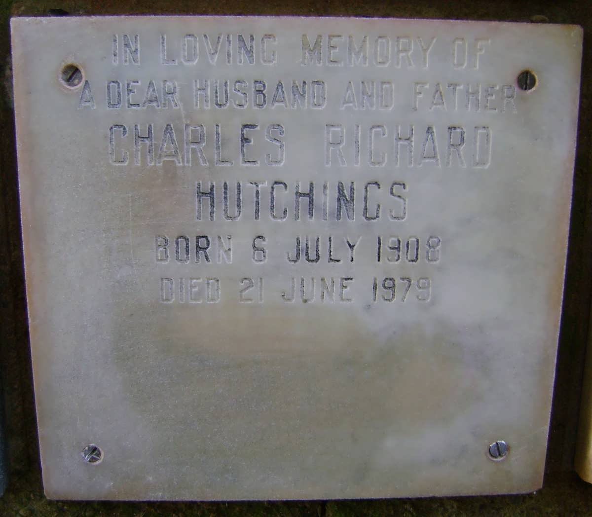 HUTCHINGS Charles Richard 1908-1979