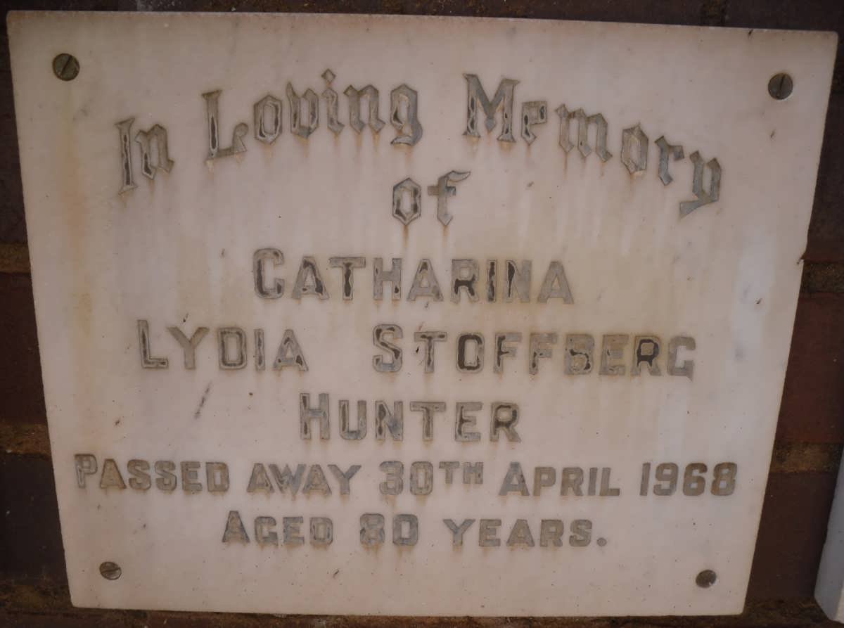 HUNTER Catharina Lydia Stoffberg -1968