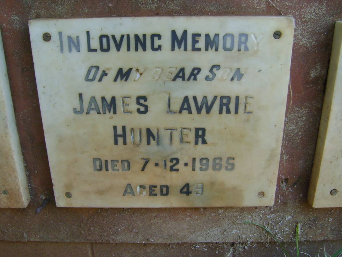 HUNTER James Lawrie -1965