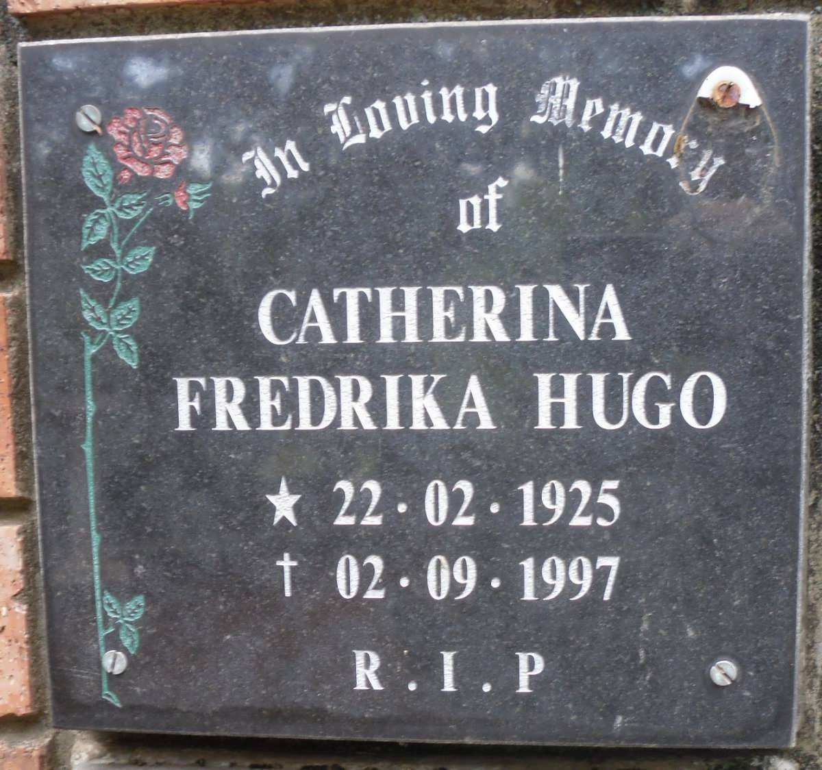 HUGO Catherina Fredrika 1925-1997