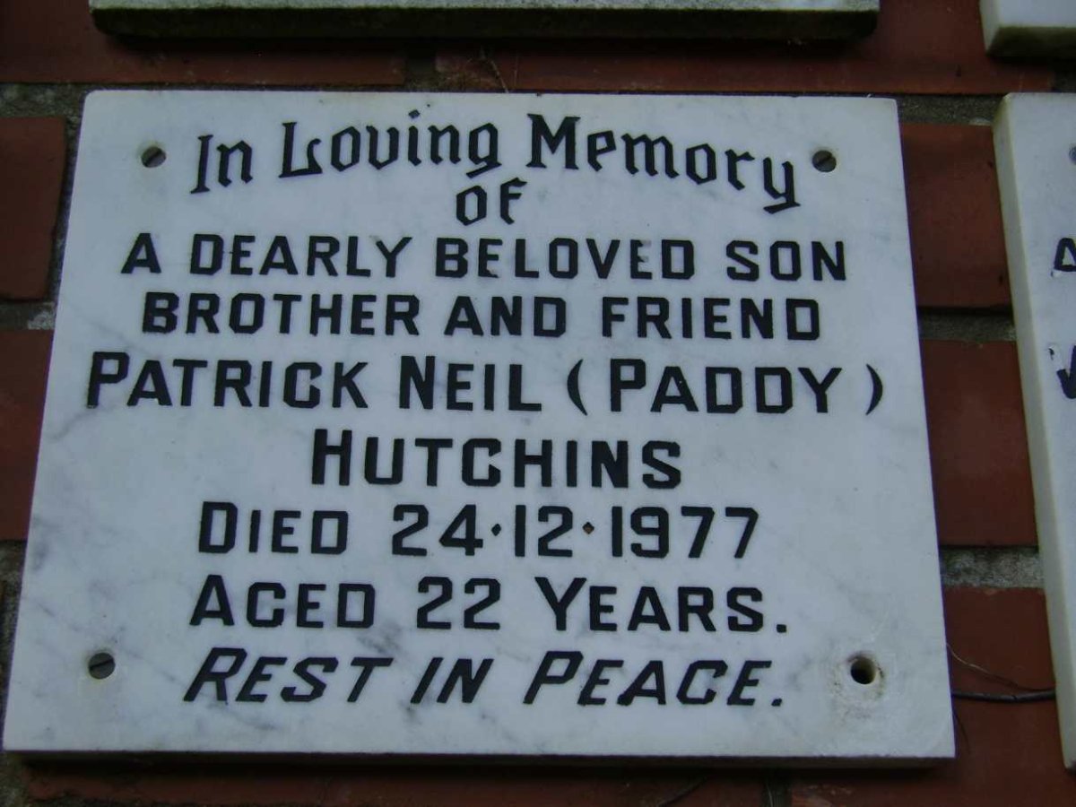 HUTCHINS Patrick Neil -1977